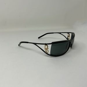 Dolce And Gabbana Jewel Crystal Encrusted Logo Lightweight Rectangle Sunglasses